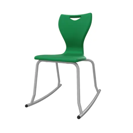 En Rock Educational Chair - Size 6 - Grey Frame - Bottle Green
